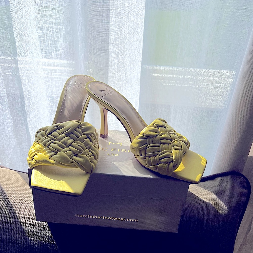 Marc Fisher LTD Draya Braided Sandal (Women)
 
YELLOW, Size 7.5 M (Run small)